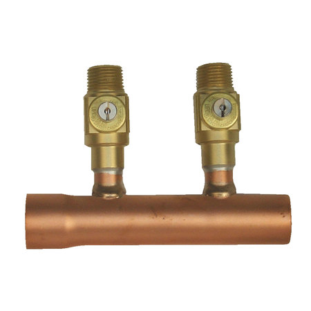 WILLOW SPRINGS PRODUCTS Willow Springs CVP1005002 PEX Shut-Off Valve Headers 1" x 1/2" - 2 Loop CVP1005002